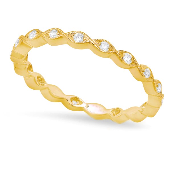 BEVERLY K 18K Yellow Gold Diamond Eternity Marquise Band