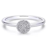 Load image into Gallery viewer, 14K White Gold Diamond Pave Cluster Ring