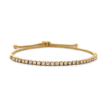 Load image into Gallery viewer, 14K Yellow Gold Adjustable Diamond Bolo Bracelet
