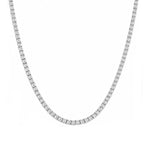 Load image into Gallery viewer, 14K White Gold Lab diamond Tennis Necklace