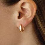 Load image into Gallery viewer, 14K Yellow gold Huggie Hoop Earrings