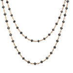 Load image into Gallery viewer, Rose Gold and Black Diamonds Bead Necklace

