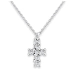 Load image into Gallery viewer, 14K White Gold Diamond Cross Necklace