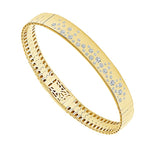 Load image into Gallery viewer, 14K Yellow Gold Flexible Bangle Bracelet With Sprinkled Diamonds