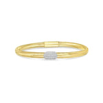 Load image into Gallery viewer, 14K Yellow Gold Diamond Station Stretch Mesh Bracelet