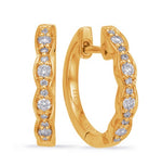 Load image into Gallery viewer, Diamond Huggie Hoop Earrings