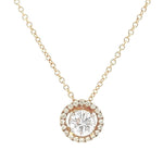 Load image into Gallery viewer, Diamond Halo Necklace