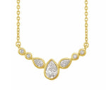 Load image into Gallery viewer, 14K Yellow Gold Diamond Station Necklace