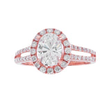 Load image into Gallery viewer, Diamond Halo Engagement Ring