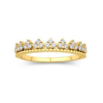 Load image into Gallery viewer, 14K Yellow Gold Stackable Diamond Cluster Ring