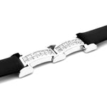 Load image into Gallery viewer, 18K White Gold Invisible Set Princess Cut Diamond Link Bracelet