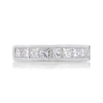 Load image into Gallery viewer, 14K White Gold Princess Diamond Wedding or Anniversary Band