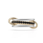 Load image into Gallery viewer, SPINELLI KILCOLLIN Tigris SG Noir 3-Band Black Diamond Stacking Ring