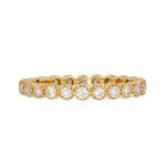 Load image into Gallery viewer, SETHI COUTURE 18K Yellow Gold Bezel White Diamond Band