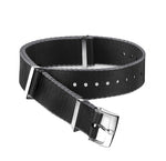 Load image into Gallery viewer, OMEGA NATO Black Strap with Grey Borders 22mm