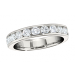 Load image into Gallery viewer, 18K White Gold 10-Stone Diamond Wedding or Anniversary Band 1.18CT