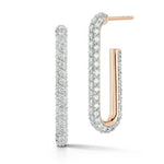 Load image into Gallery viewer, Saxon Elongated Diamond Chain Link Earrings
