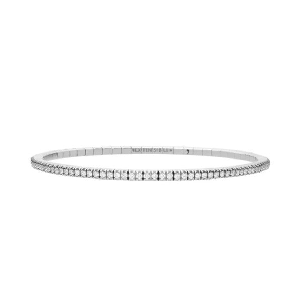 EXTENSIBLE 18K White Gold Diamond Stretch Tennis Bracelet