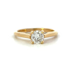 Load image into Gallery viewer, 14K Yellow Gold Diamond Solitaire Engagement Ring