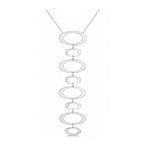 Load image into Gallery viewer, 14K White Gold Open Oval Link Drop Necklace