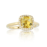 Load image into Gallery viewer, Yellow Beryl and Diamond Ring