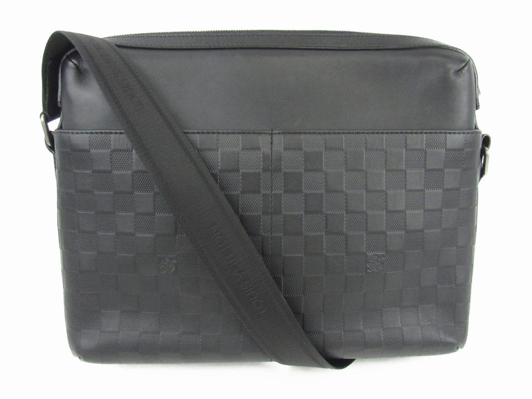 Pre-Owned LOUIS VUITTON Onyx Damier Infini Leather Calypso MM Messenger Bag