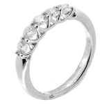 Load image into Gallery viewer, Platinum 5-Stone Wedding or Anniversary Band