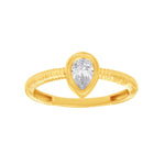 Load image into Gallery viewer, 14K Yellow Gold Textured Diamond Ring