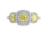 Load image into Gallery viewer, Yellow Diamond Halo Ring
