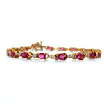 Load image into Gallery viewer, 14K Yellow Gold Ruby and Diamond Bracelet - FINAL SALE