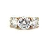 Load image into Gallery viewer, 14K Yellow Gold 3-Stone Diamond Engagement Ring
