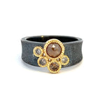 Load image into Gallery viewer, TODD REED Sterling Silver and 18K Yellow Gold Ring with Autumn and White Diamonds