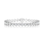 Load image into Gallery viewer, 18K White Gold Diamond Hexagon Tennis Bracelet