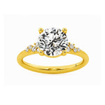 Load image into Gallery viewer, 14K Yellow Gold Diamond Semi-Mount Engagement Ring