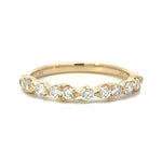 Load image into Gallery viewer, 14K Yellow Gold Wedding Band with Marquise Pattern