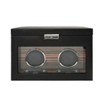 Load image into Gallery viewer, WOLF Roadster Double Watch Winder with Storage Ebony