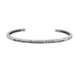 Load image into Gallery viewer, JOHN VARVATOS Distressed Sterling Silver Diamond Cuff Bracelet

