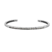 JOHN VARVATOS Distressed Sterling Silver Diamond Cuff Bracelet