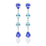 Load image into Gallery viewer, Naturelle Tanzanite and Aquamarine Earrings
