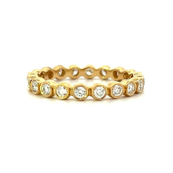 14K Yellow Gold Bezel Set Diamond Eternity Band