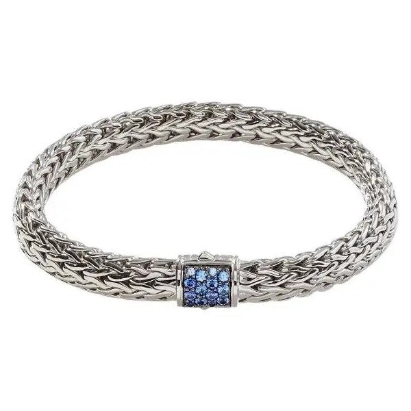 JOHN HARDY Classic Chain Silver Medium Blue Sapphire Bracelet