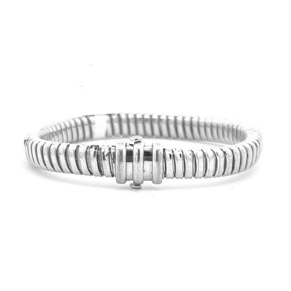 18K White Gold Tubogus Bangle Bracelet