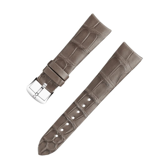 OMEGA Tresor Taupe Alligator Watch Strap 19mm