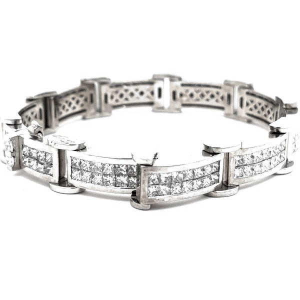 Large Link Diamond Bracelet