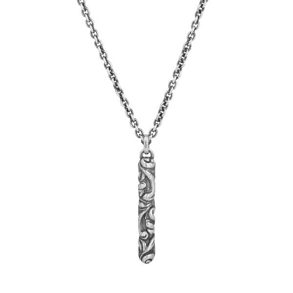 JOHN VARVATOS Sterling Silver Gothic Bar Pendant Necklace