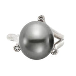 Load image into Gallery viewer, Tahitian Pearl and Diamond Ring