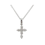 Load image into Gallery viewer, 14K White Gold Diamond Cross Pendant