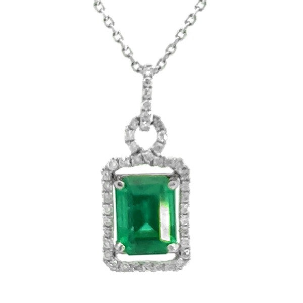 Emerald and Diamond Pendant