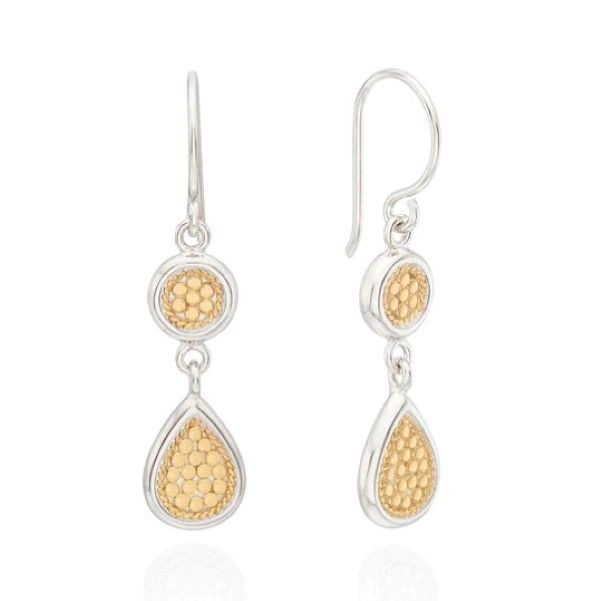 ANNA BECK Classic Dish Double Drop Earrings