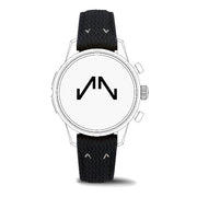 NORQAIN Perlon Freedom 20mm Black Rubber Strap